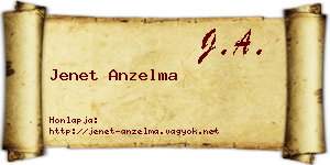 Jenet Anzelma névjegykártya